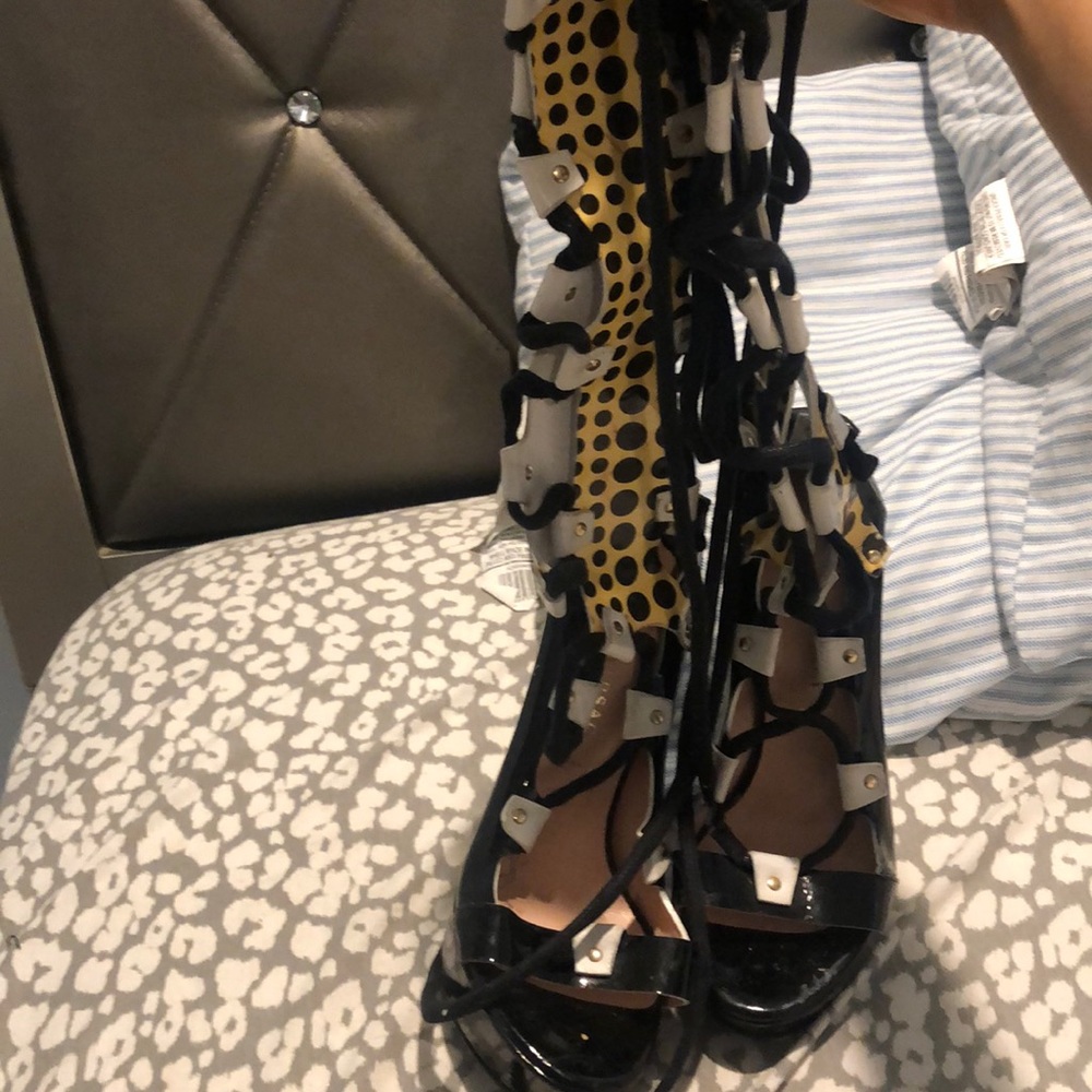 Versace lace up sandals